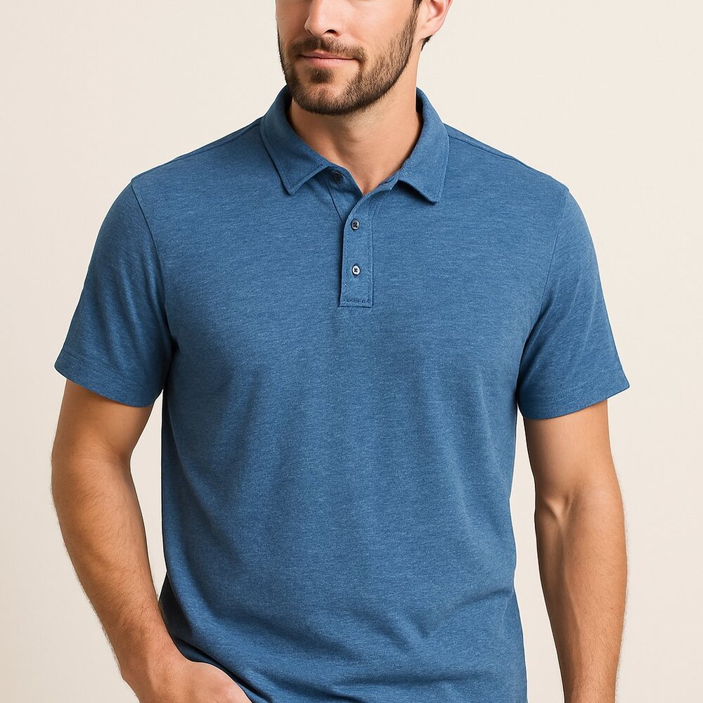 G.H. Bass & Co Golf Performance Polo Shirt XL Blue Short Sleeve